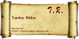 Tanka Réka névjegykártya
